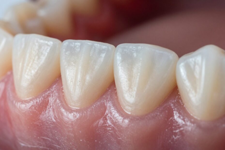 Biała narośl na dziąśle