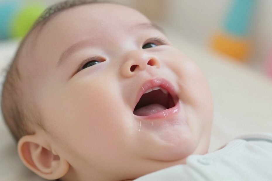 Białe kreski na dziąsłach u niemowlaka
