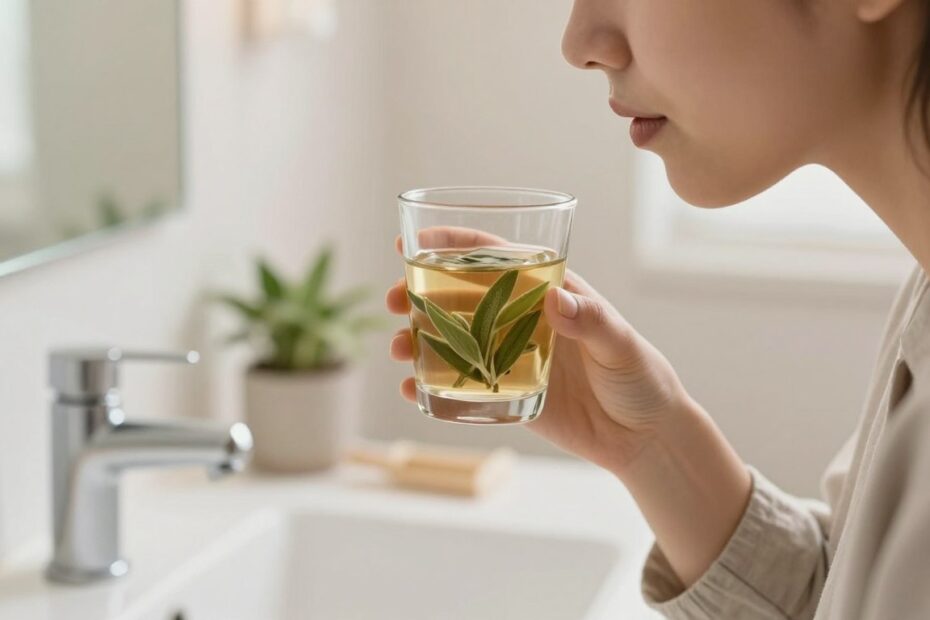 Jak płukać dziąsła szałwią