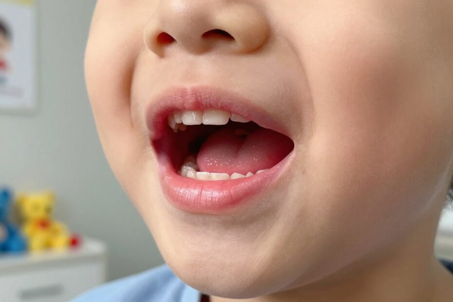 Narośl na dziąśle u dziecka