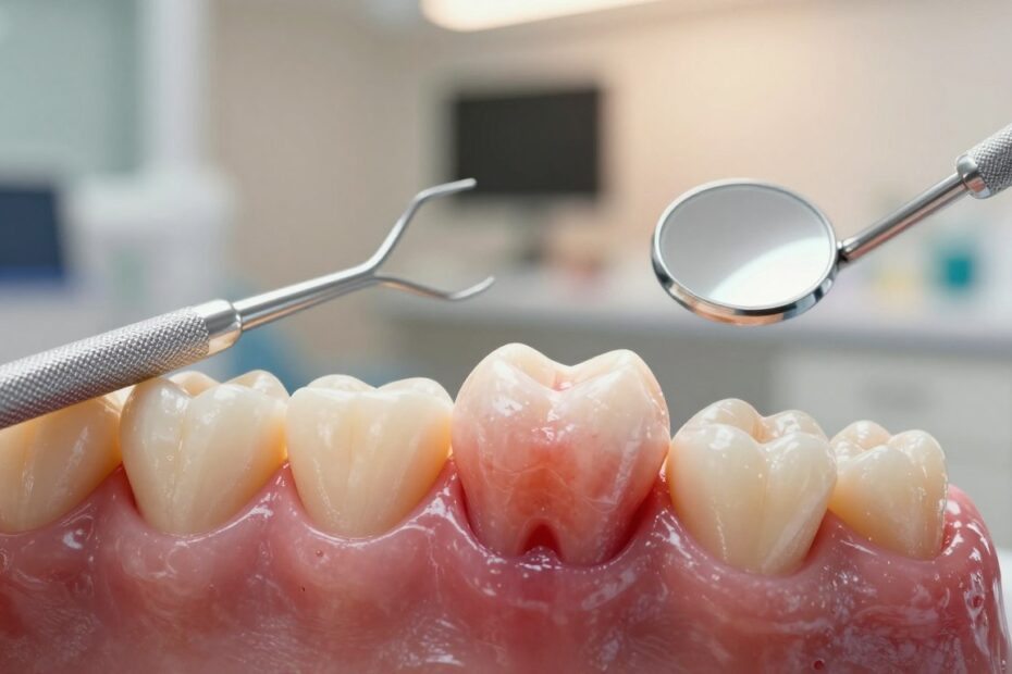 Zatrzymany ząb w dziąśle