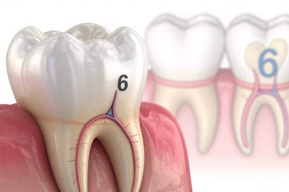 Ile kanałów ma ząb 6 dolny