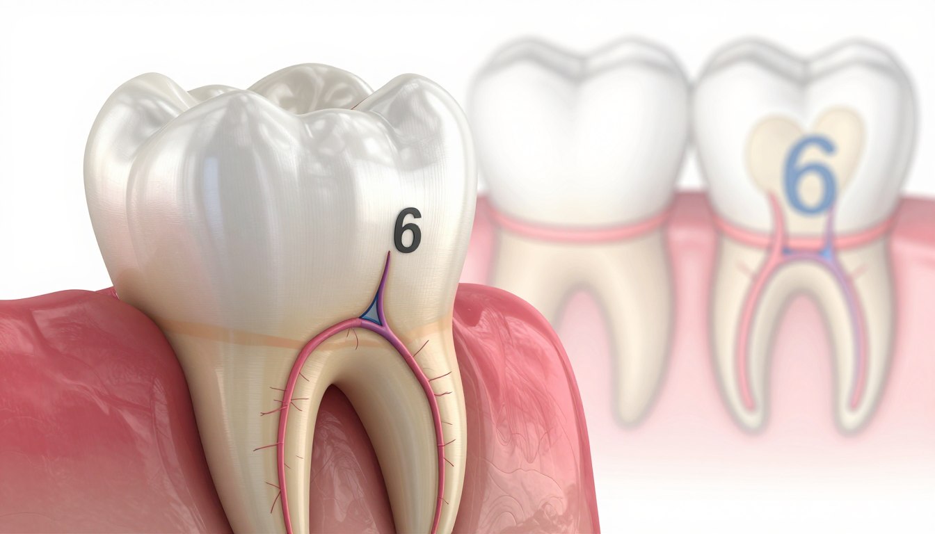Ile kanałów ma ząb 6 dolny
