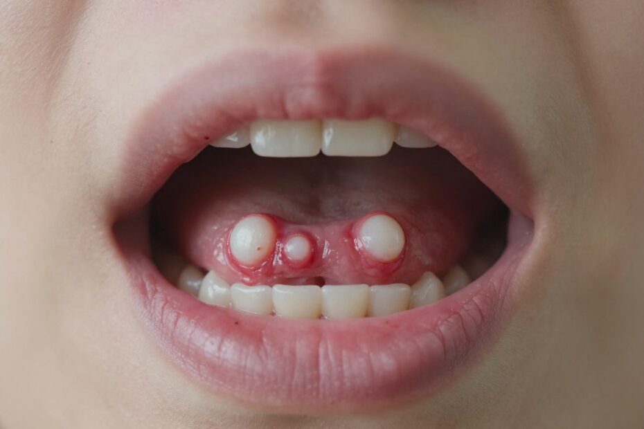 Jak wyglądają afty na dziąsłach