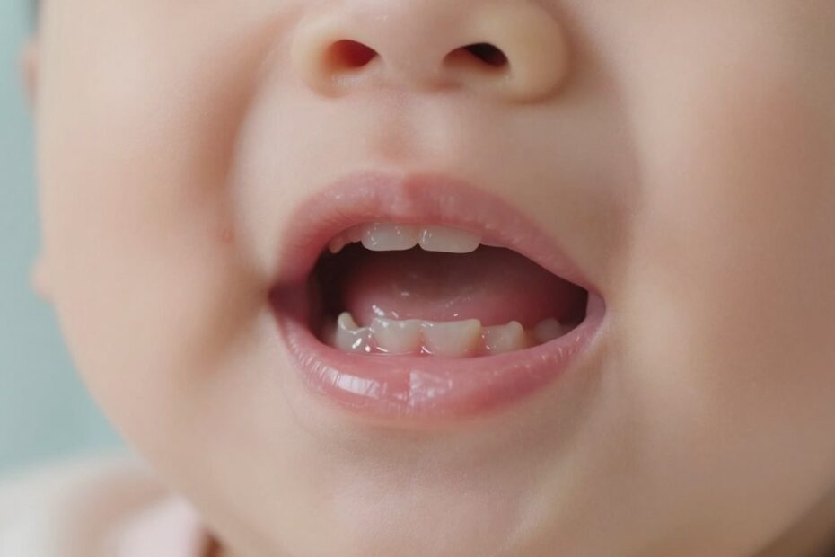 Prześwitujące ząbki przez dziąsła