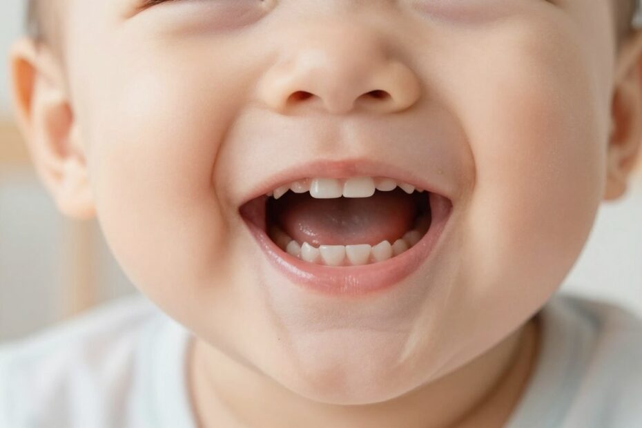 Ząbkowanie: białe dziąsła u niemowlaka